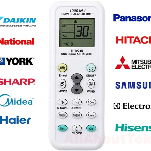 TELECOMANDO CONDIZIONATORE UNIV 1000 CODICI COMP DAIKIN MITSUBISHI SAMSUNG N.E75