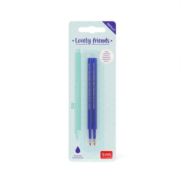 Legami REFCPP0002 Set di 2 Refill Blue per Penna Gel Lovely Friends