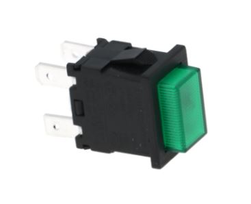INTERRUTTORE BIPOLARE VERDE 4 FASTON 10(4)A 250V SERIE LC83 N.P99