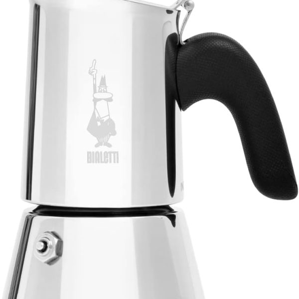 Bialetti Nuova Venus 2 Tazze (85 ml) Caffettiera Per Caffè Espresso Non adatta all'Induzione Acciaio Inossidabile