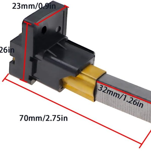 2 SPAZZOLE MOTORE ADATTABILE DYSON MISURE 7 x 11 x 32 mm X MOD. DC02,DC04/05/07,DC08,DC11,DC14,DC19,DC20