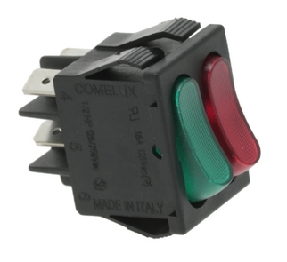 INTERRUTTORE BILANCIERE PULSANTIERA AFFETTATRICE CELME FAP 300 N.A16 DOPPIO VERDE-ROSSO