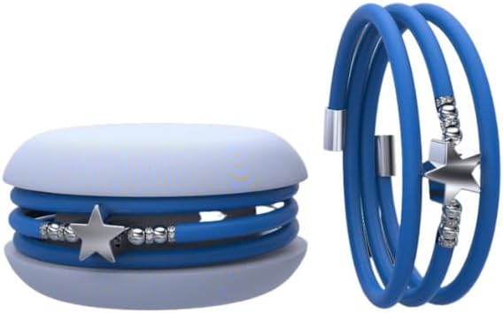 TOO LATE BRACCIALE AZZURRO CHARM STELLA CONFEZIONE MACARON