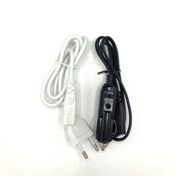 SET CAVO ALIMENTAZIONE SCALDAVIVANDE BIANCO + ACCENDI SIGARI N.P62