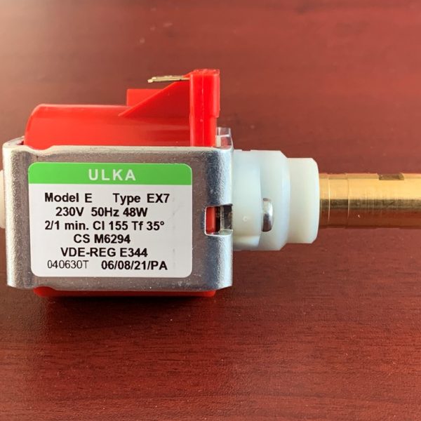 POMPA ULKA Mod.E Type EX7 48W 230V 2/1MIN CI155 Tf35°cs m6294 VDE-REG E344 N.B22