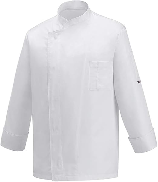 EGOCHEF - Giacca Cuoco Ottavio TAGLIA M maniche lunghe - 100% Microfibra BIANCO