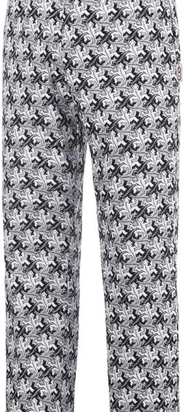 EGOCHEF - Pantaloni Coulisse TAGLIA L fantasia GEKO - 100% Cotone