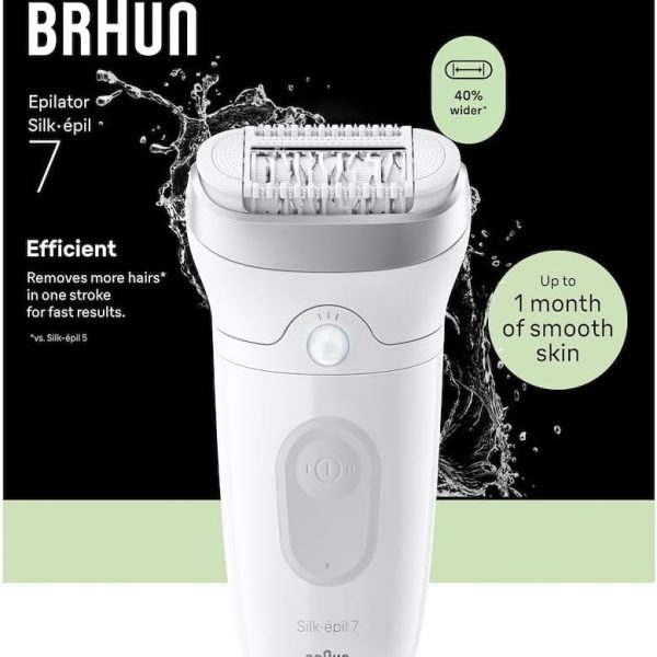 7000 SILKEPIL - BRAUN - EPILATORE Elettrico Donna Con Cavo 240V, a testa larga