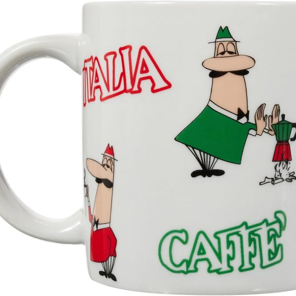 Bialetti DCMOKI0032 - Mug Tricolore Omino, Tazza di Porcellana, 250ml