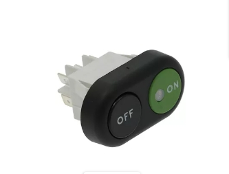 INTERRUTTORE DEVIATORE 2 TASTI ON-OFF VERDE/NERO 16A 250V x affettatrice N.S12