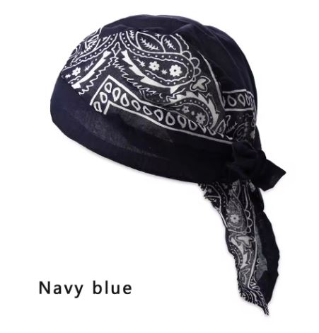 Bandana Cappello Cuoco Chef Pizzaiolo UNISEX da Lavoro Cucina COL. BLU SCURO