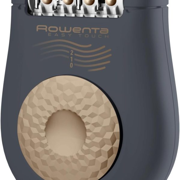 EPILATORE EASY TOUCH ROWENTA EP1116E0 Acciaio Inox, Nero, 2 Velocità