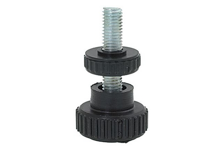 PIEDE CON PERNO E ANELLO REGOLABILE M10 lunghezza 35 mm base ø 35x29 mm N.G27 RICAMBIO