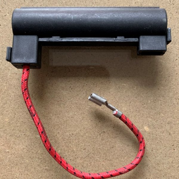 Fusibile X microonde 5KV 0.7A (700mA) con involucro e filo con faston 6mm N.504